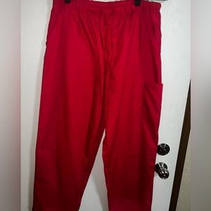 Just love XL red scrub top and bottoms